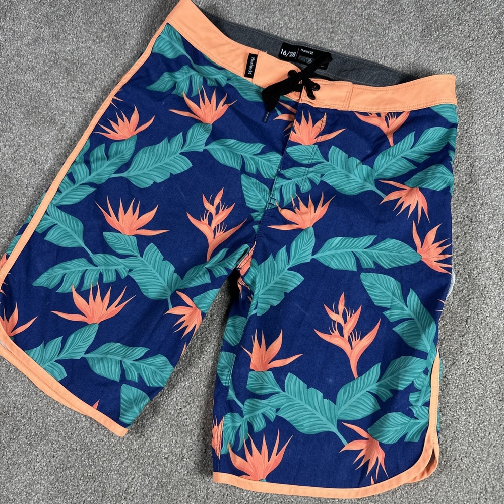 Boy's Youth Hurley 2-Way Stretch Board Shorts Swim Tropical Surf